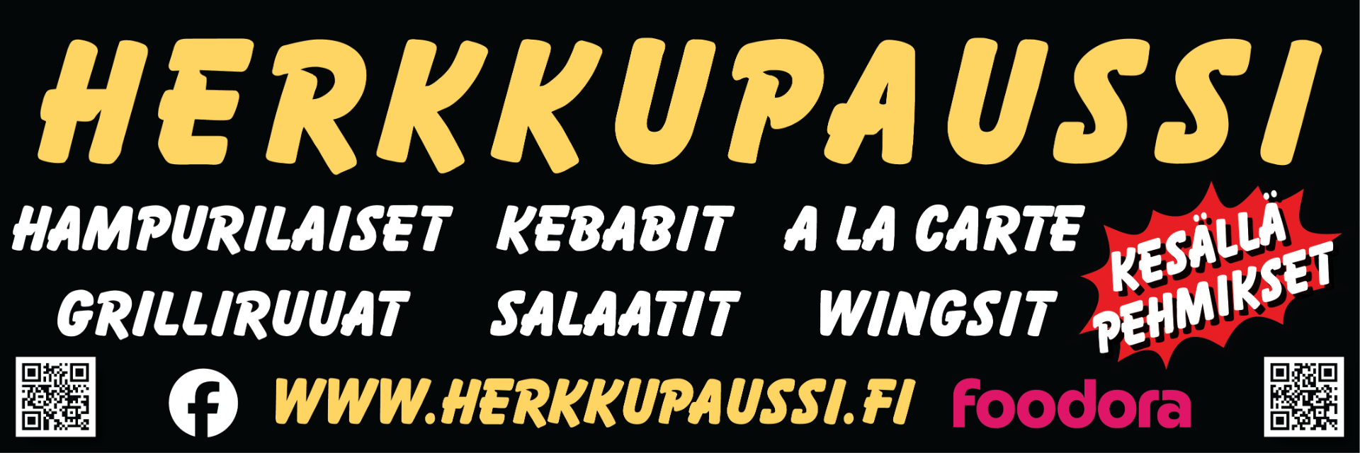 Herkkupaussi sijaitsee Kankaanpään keskustassa Jämintien varrella. Asioida voit kävely- ja autoluukuilla tai 40-paikkaisessa sisätilassa.
