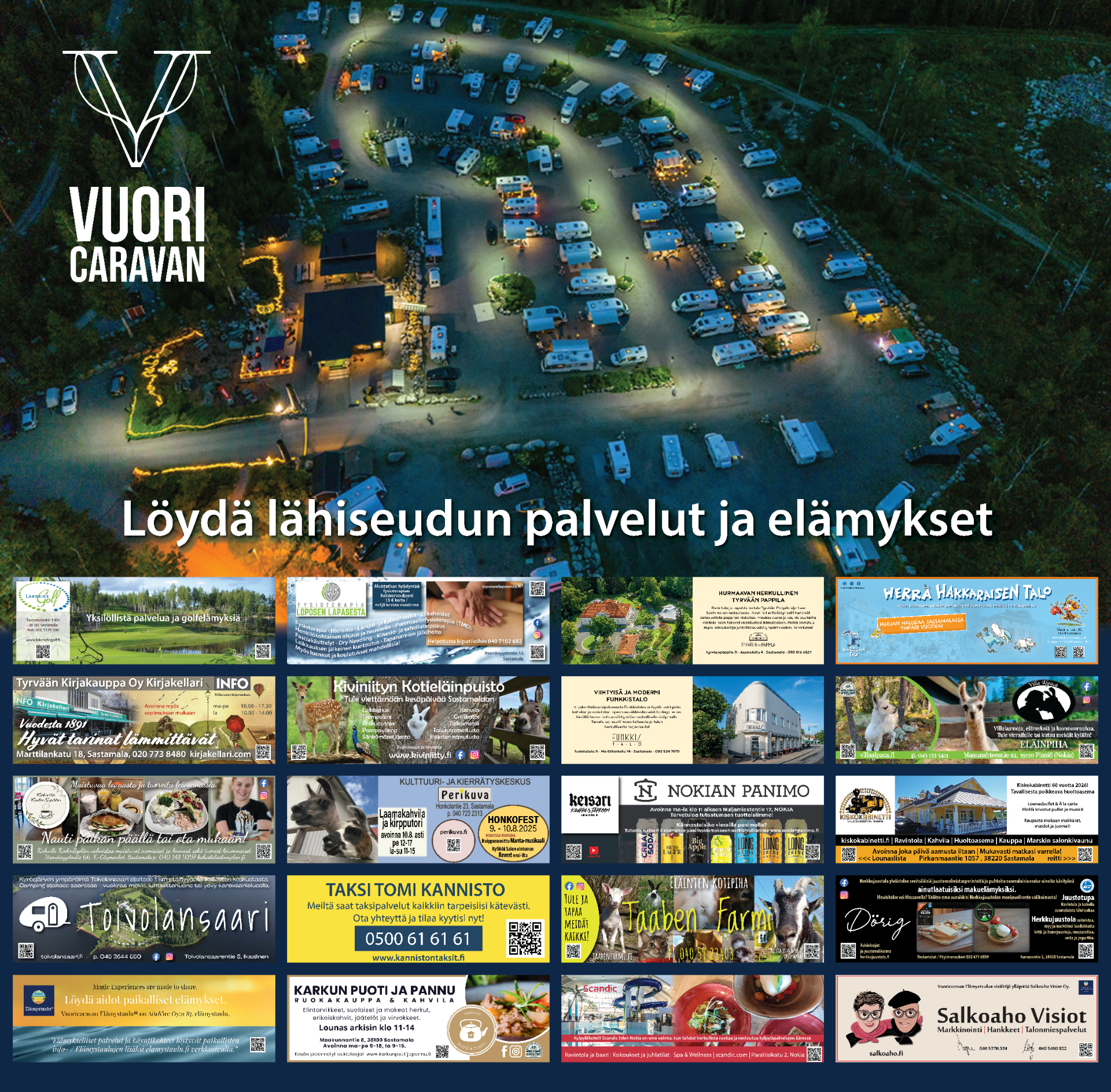 Elämystaulu® Sastamala Vuoricaravan Ellivuori 5.6.2025 on AitoVireen 88. Elämystaulu.