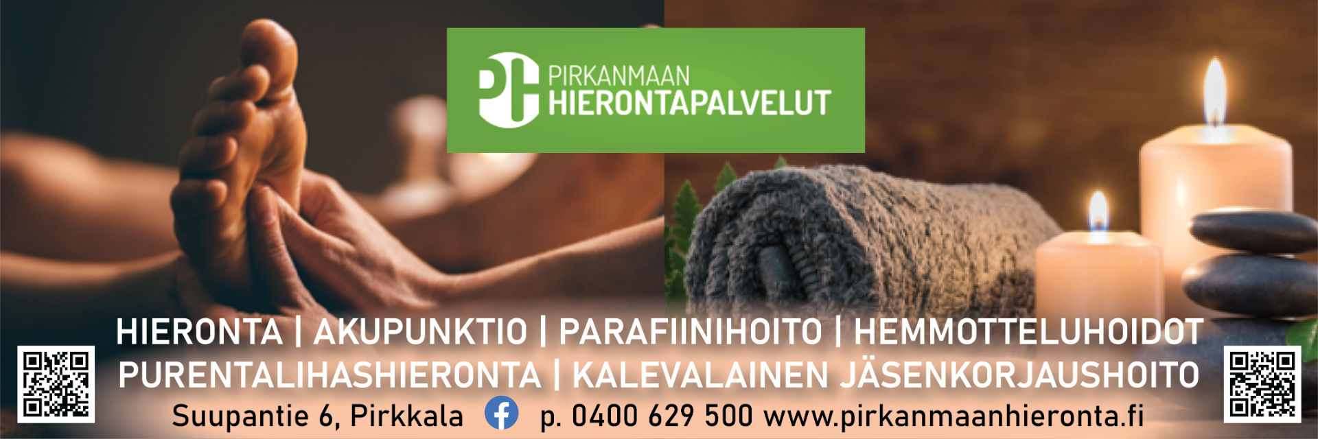 Pirkanmaan Hierontapalvelut - Hieronta-, akupunktio- lymfaterapia Pirkkalan keskustassa.