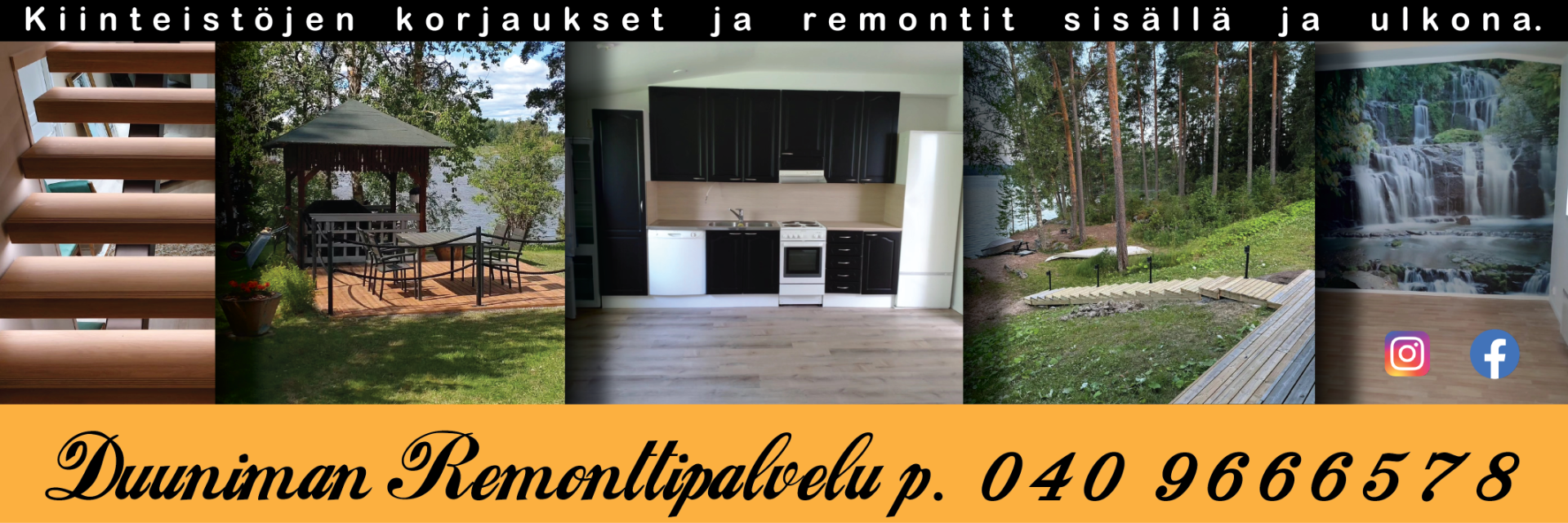 Duuniman Remonttipalvelu - Kotitalouksien, yrityksien ja taloyhtiöiden kiinteistöjen korjaukset ja remontit sisällä ja ulkona. Toimialue pääasiassa Pirkanmaalla.