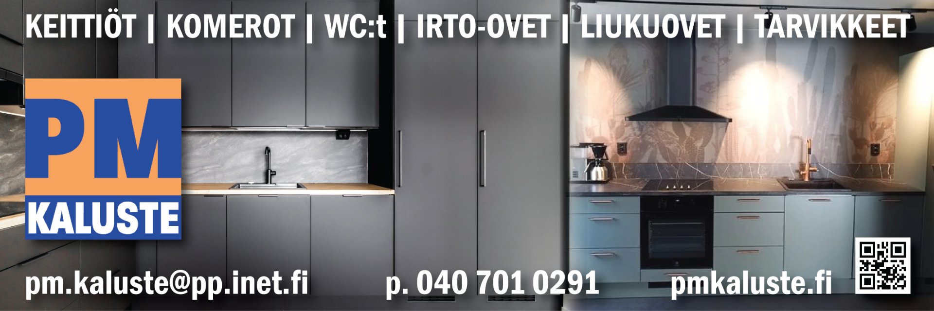 PM Kaluste on kiintokalusteiden asiantuntija. Valmistamme ja tarvittaessa myös asennamme ammattitaidolla esimerkiksi keittiökalusteita, wc- ja kylpyhuonekalusteita, kaapistoja ja liukupeiliovia niin kotitalouksille, yrityksille kuin julkiselle sektorillekin etupäässä Pirkanmaalla.