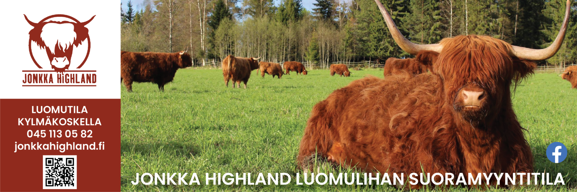 Luomutila Jonkka Highland - Jonkan tilalla Akaan Kylmäkoskella kasvatetaan pitkäsarvista ja pitkäkarvaista ylämaankarjaa. Ylämaankarja (Highland cattle) on skotlantilainen alkuperäisrotu, joka on sopeutunut hyvin kylmään ja karuun ilmastoon. Naudat elävät rodulle tyypillistä elämää laiduntaen. Eläinten hyvinvointi, eettisyys ja ympäristö ovat meille tärkeä syy miksi olemme valinneet luomu pientuotannon. Lihaa voi ostaa suoraan tilaltamme. Myymälämme on auki sopimuksen mukaan.