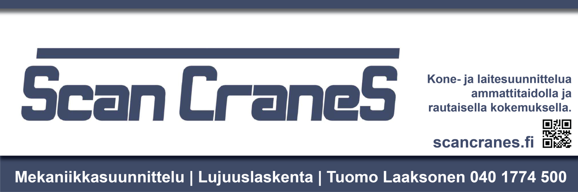 Scan Cranes Oy on akaalainen kone- ja laitesuunnitteluun erikoistunut yritys Etelä-Pirkanmaalla.