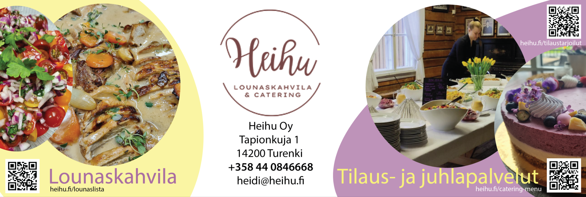 Lounaskahvila ja catering - Laadukkaista raaka-aineista valmistettu ruoka on meille sydämen asia.