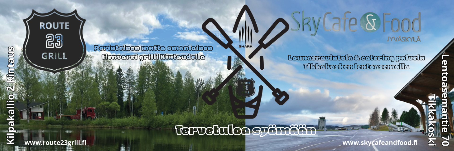 Route 23 Grill - Koskensaaren kauniiden maisemien ympäröimänä grilli tarjoaa mielekkään ympäristön nauttia herkullisista ruoista ja rentoutua samalla luonnon helmassa.