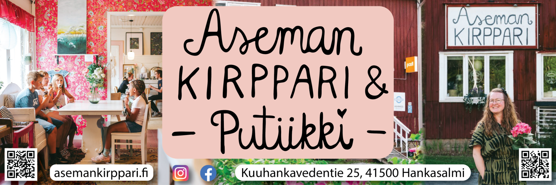 Kirpparimme sijaitsee aivan 9-tien tuntumassa, vanhassa, vuonna 1946 rakennetussa idyllisessä työväenyhdistyksen talossa Hankasalmella, Aseman kylällä.