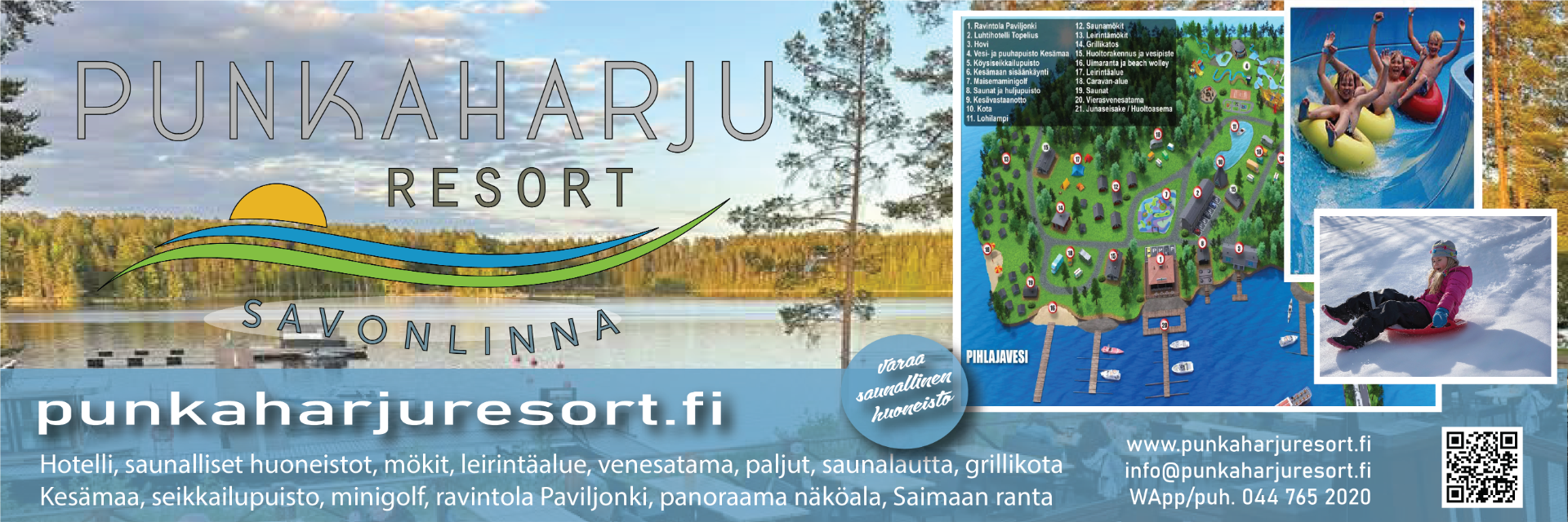 Punkaharju Resort on ympärivuotinen luontokohde Saimaalla. Tarjoamme rentouttavaa lomaa perheen ja ystävien kesken. Voit majoittua hotellissa, huvilassa tai mökissä.
