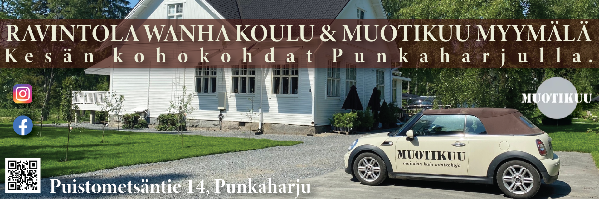 Kesäkahvila, kesäravintola, Muotikuun kesäkauppa. Avataan kesällä 2026!