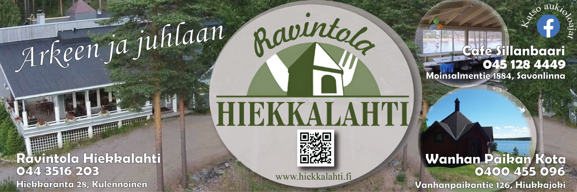 R‍avintola Hiekkalahti- Ravintolamme viihtyisissä tiloissa nautit herkullisesta ruoasta ja itse tehdyistä pizzoista. Aivan ravintolan vieressä on rauhallinen Kulennoisjärven hiekkaranta. Meillä pääset siis ruokailun lisäksi halutessasi uimaan ja kalastamaan, talvella myös pilkille tai hiihtoladuille.