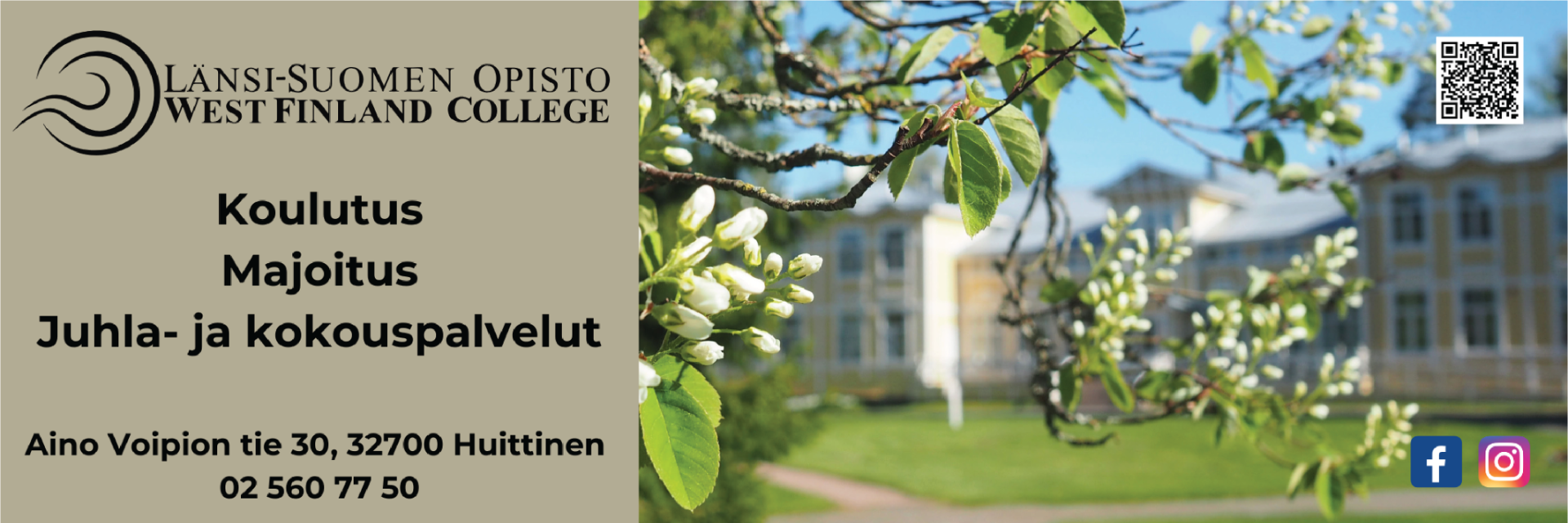 Länsi-Suomen opisto on Suomen vanhin suomenkielinen kansanopisto, joka sijaitsee Satakunnassa, Huittisissa. Opistollamme kurssit keskittyvät tanssiin, hyvinvointiin ja kieliin.