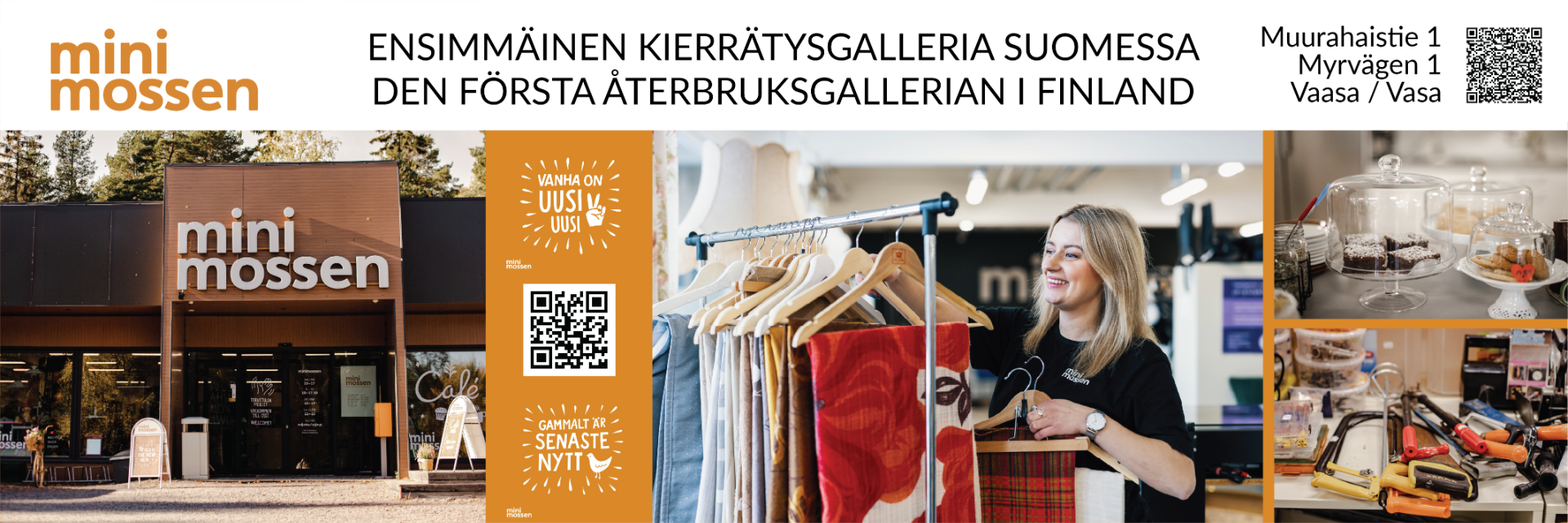 Kierrätysgalleria Minimossen Minimossen tekee vastuullisesta kuluttamisesta kiinnostavaa, mukavaa ja helppoa. Tervetuloa meille!