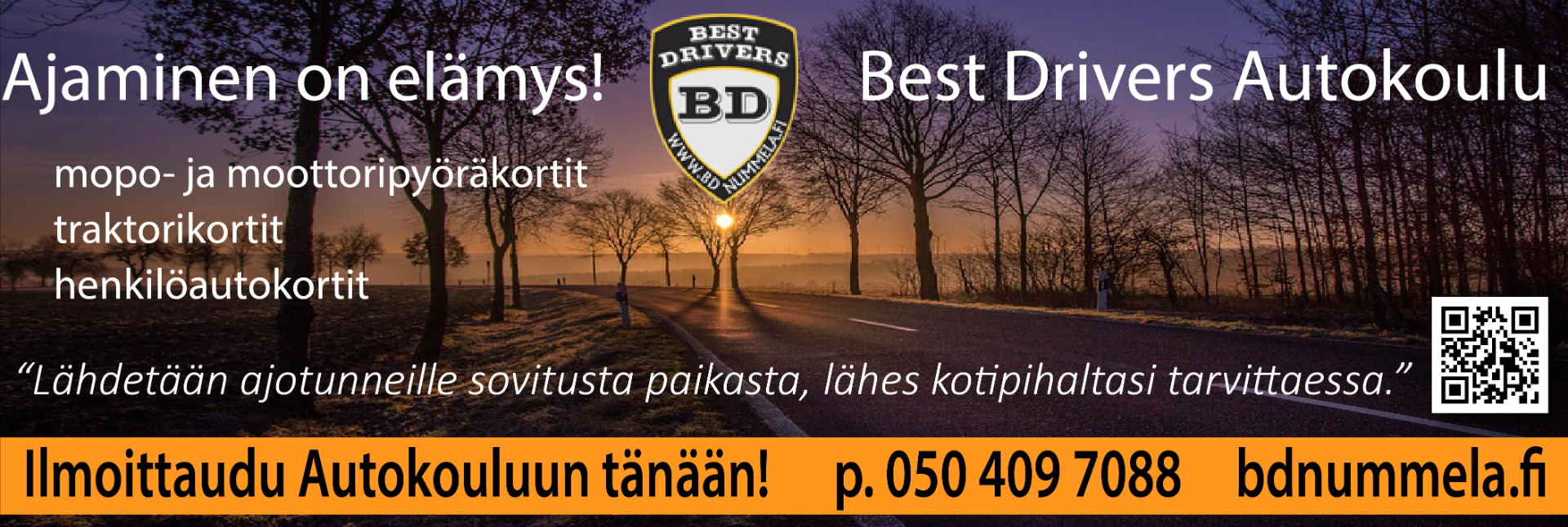 Autokoulu BD Best Drivers on nuorekas autokoulu Nummelan, Vihdin ja Karkkilan keskustoissa. Meille tärkeitä arvoja ovat turvallisuus ja ekologisuus.