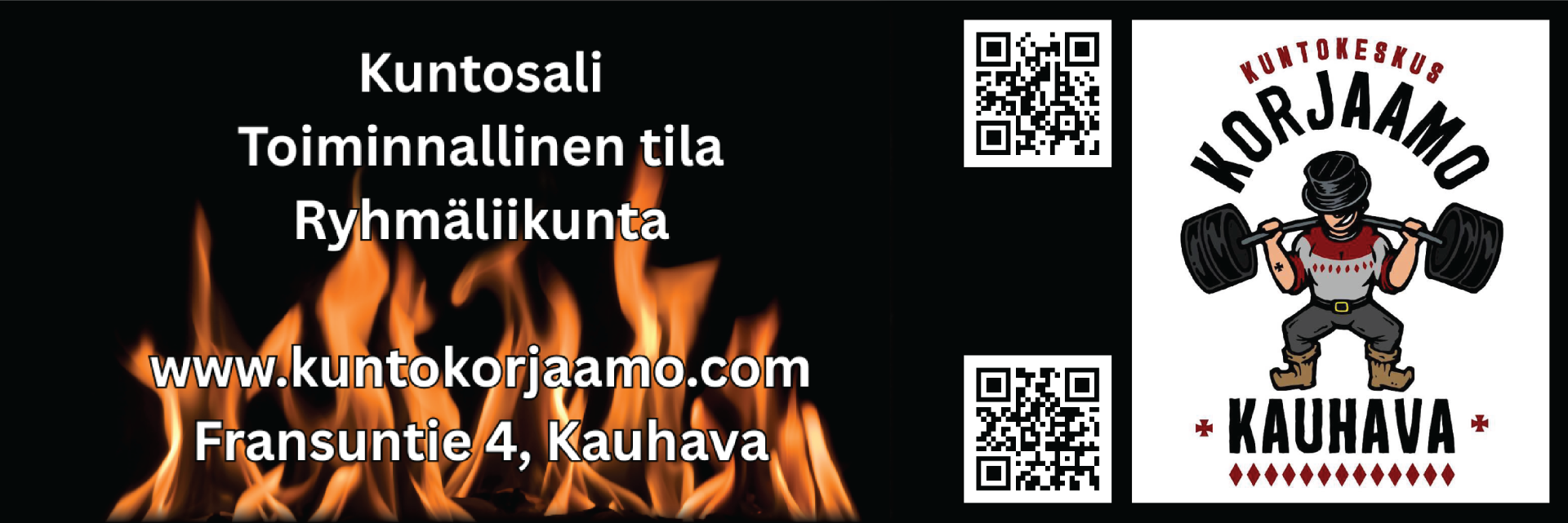 Kuntokeskus Korjaamo - Kuntosalipalvelut, ryhmäliikunnat sekä paljon muuta! Kuntokeskus Korjaamo sijaitsee Kauhavalla Etelä-Pohjanmaalla.