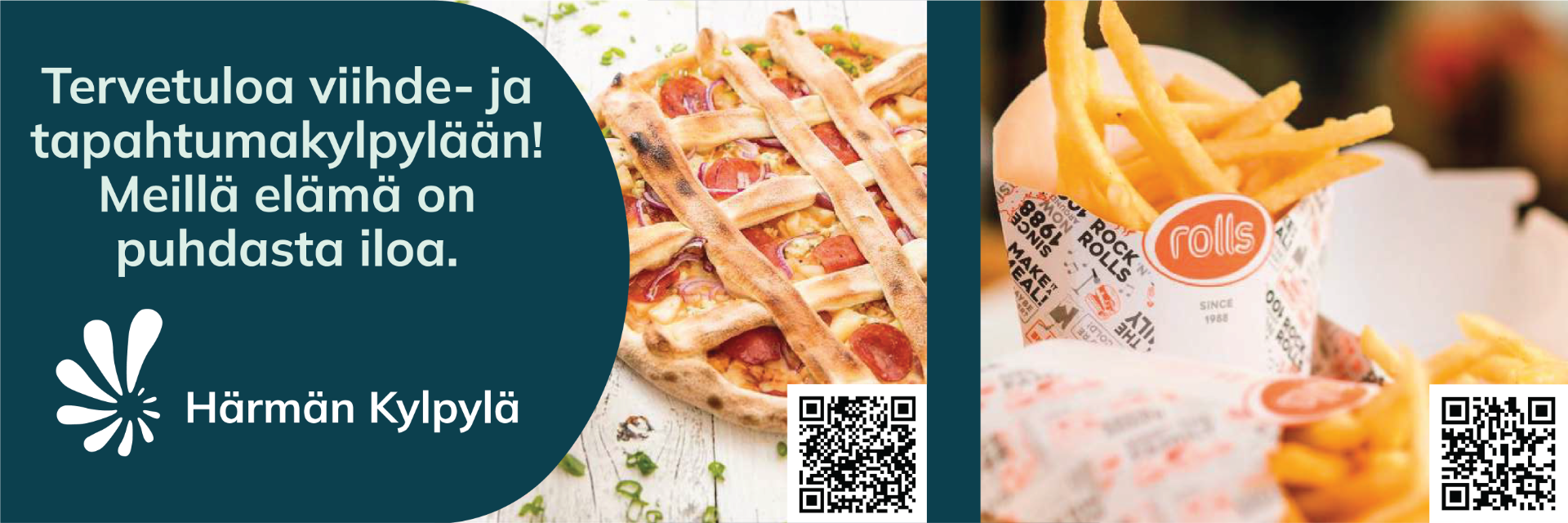 Härmän Kylpylästä löytyy Kotipizza Shop-in-Shop ja Rolls!