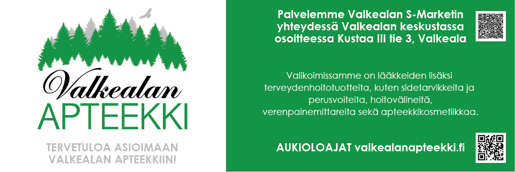 Valkealan Apteekki - Neuvomme ja opastamme lääkkeiden sekä tarvittavien apuvälineiden oikeassa ja turvallisessa käytössä. Tervetuloa Laatuapteekkiin!